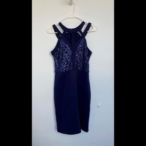 Guess sequin cutout dress